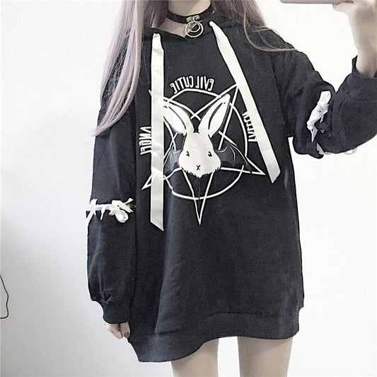 Kawaii Satanic Bunny Hoodie