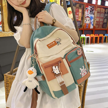 Kawaii Cute Patchwork Backpack