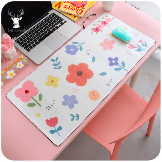 Kawaii Bear Flowers Strawberry Desk Pad