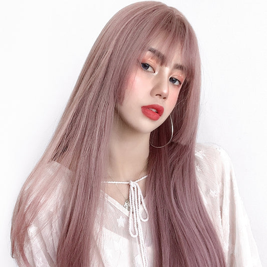 Lolita Pink Long Straight Wig