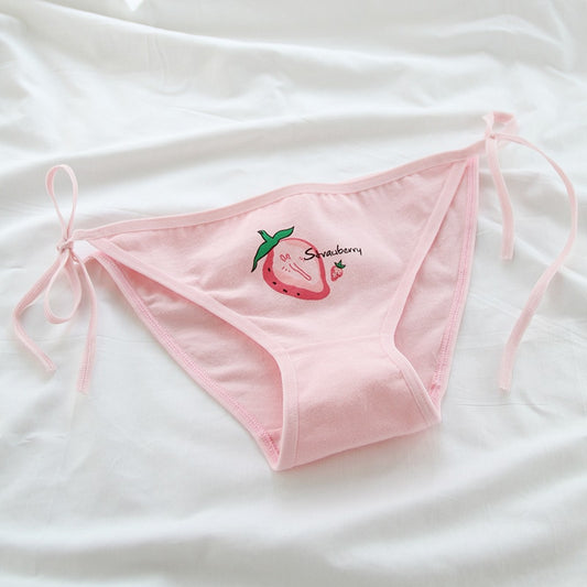 Kawaii Strawberry Lace Up Panties