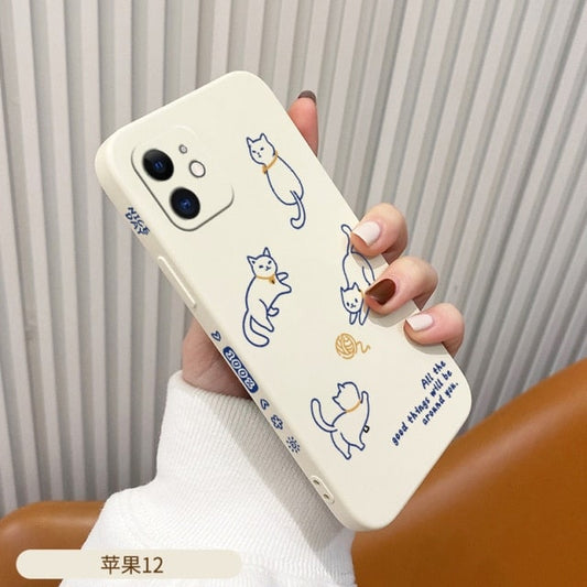 Lovely Cartoon Cat iPhone Case