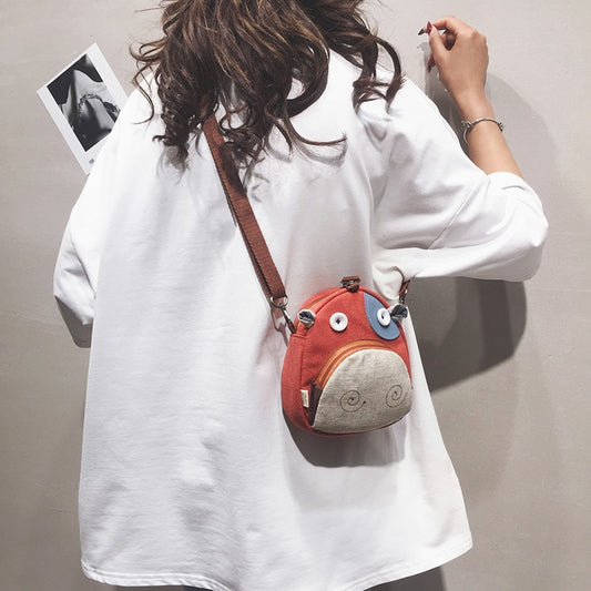 Kawaii Canvas Cartoon Crossbody Bag