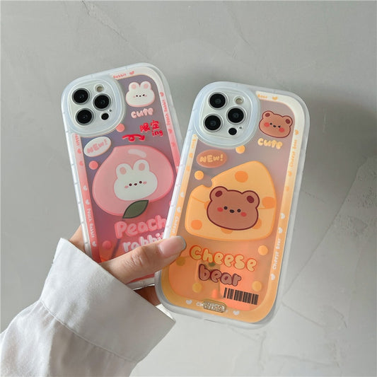 Kawaii Bear Rabbit Cream Cake iPhone Case