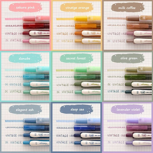 Kawaii Vintage Same Colored Highlighter Pen 4PCS