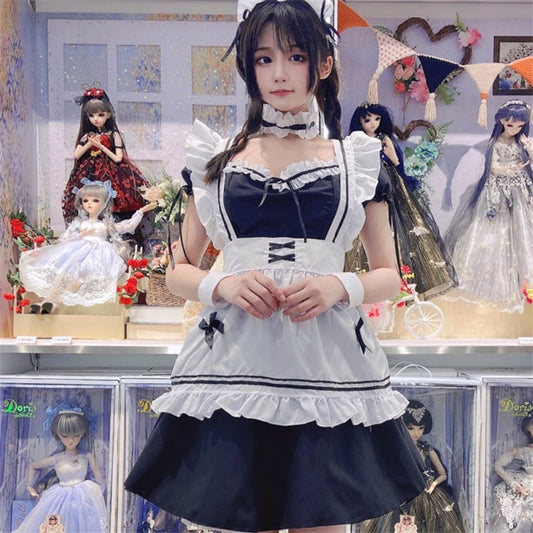 Japanese Cosplay Black Maid Lolita Dress