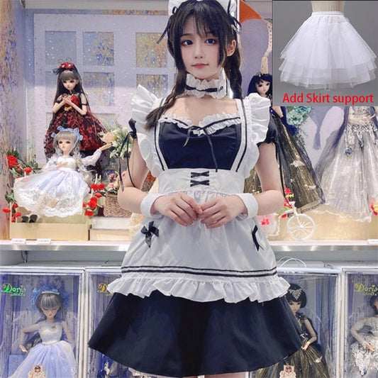 Japanese Cosplay Black Maid Lolita Dress