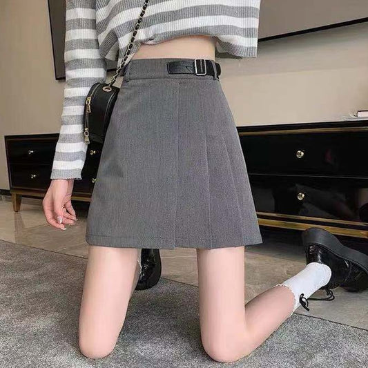 Korean Fashion JK High-waisted Pleated Skirt