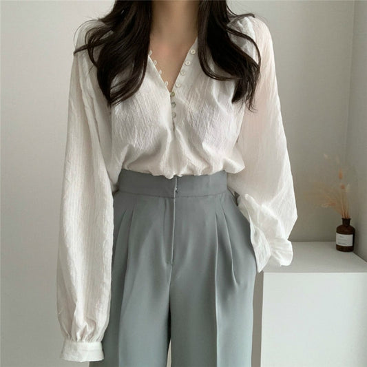 Longsleeved Blouse With Buttons