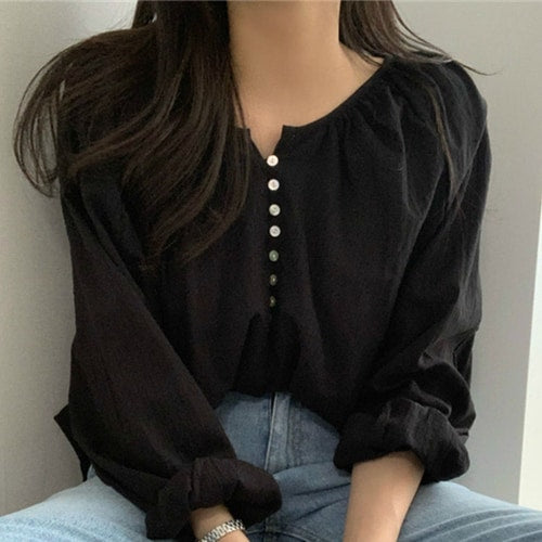 Longsleeved Blouse With Buttons