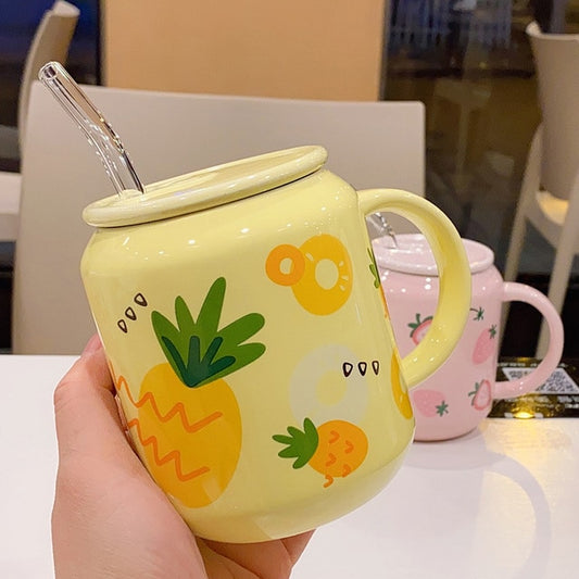 Kawaii Straw Fruit Cup