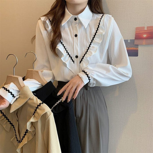 Kawaii Falbala Splice Blouse