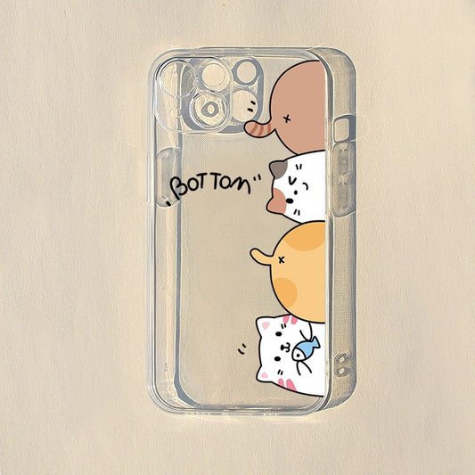 Kawaii Cute Cartoon Cat iPhone Case