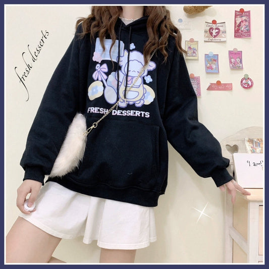 Kawaii Pink Cartoon Lamb Sweatshirt