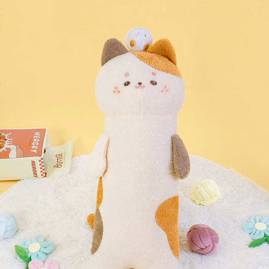 Cute Cartoon Long Cat Plush Pillow