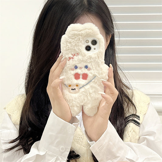 Kawaii Cute Plush Bunny iPhone Case