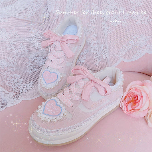 Pink Love Cookie Sneakers