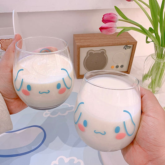 Kawaii Cartoon Cinnamoroll Milk Glas