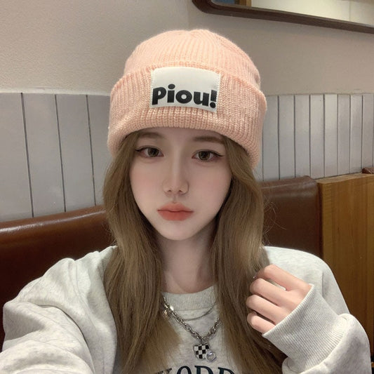 Korean Soft Girl Pink Knitted Hat