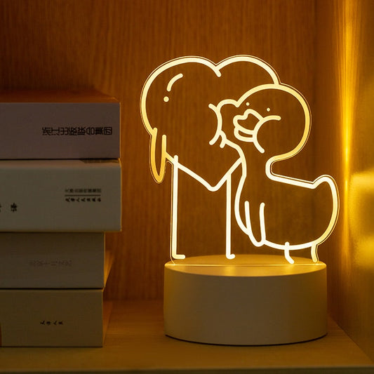 Kawaii Cartoon Duckling LED Night Light