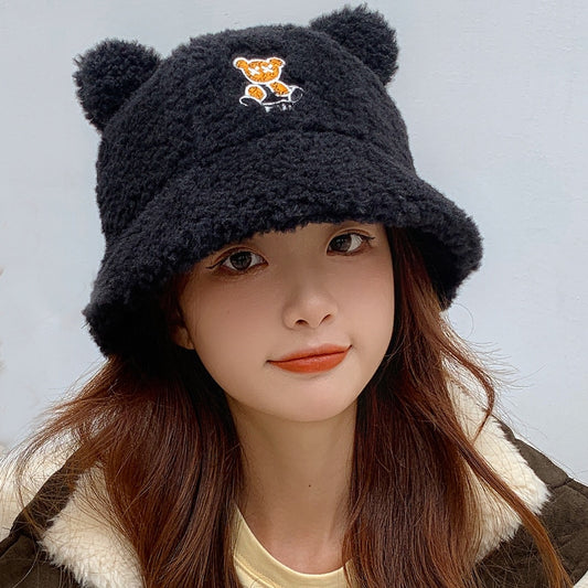 Cute Bear Plush Fisherman Hat