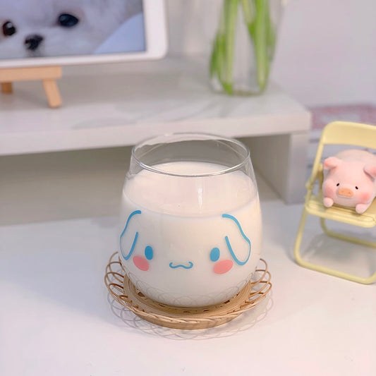 Kawaii Cartoon Cinnamoroll Milk Glas