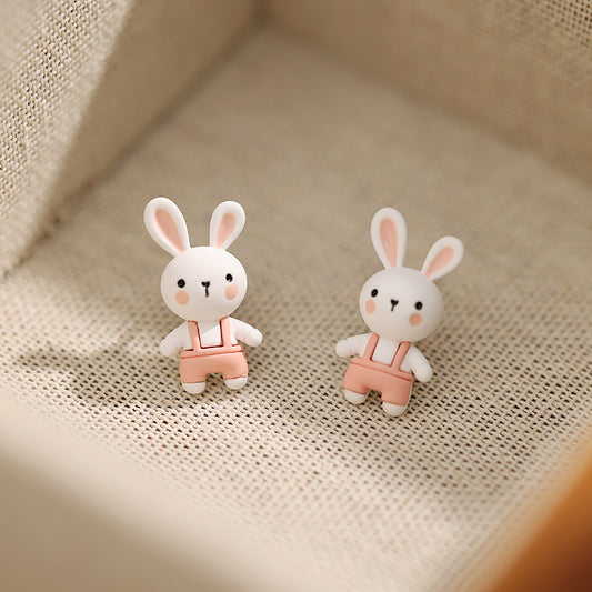 Kawaii Candy Color Little Rabbit Earrings