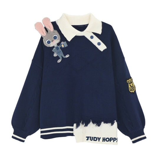 Kawaii Judinick Fake Two-piece Knitted Sweater