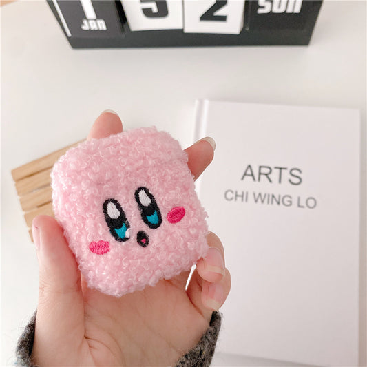 Kawaii Pink Kirby Plush Airpods Case