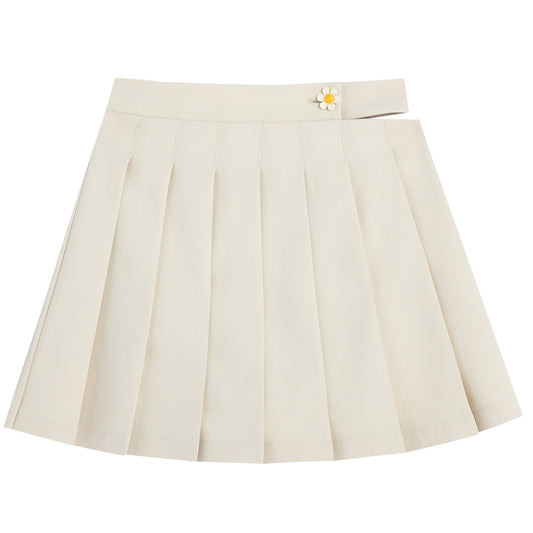 Sweet Style Solid Color Simple Pleated Skirt