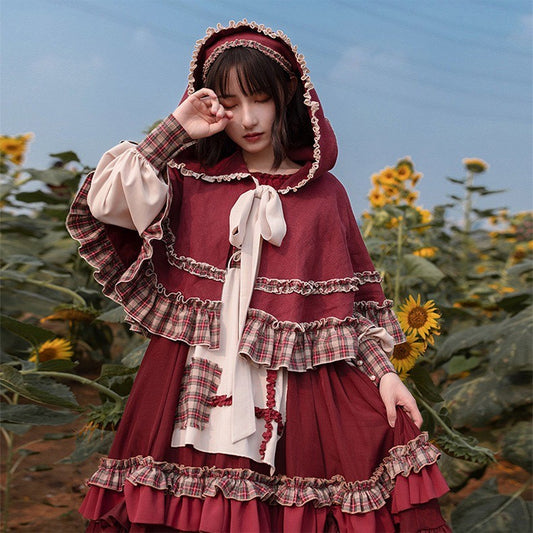 Pastoral style Little Red Riding Hood Lolita Dress Suit