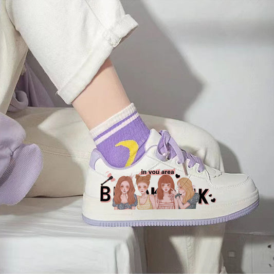 Kawaii BLACKPINK Same Style All-match Sneakers