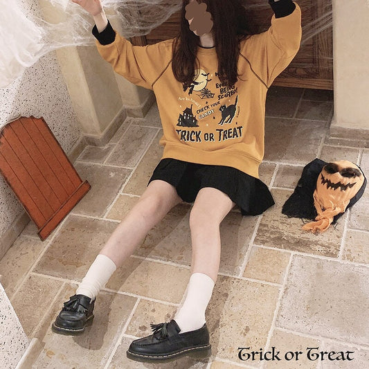 Halloween Trick Or Treat Crewneck Hoodie