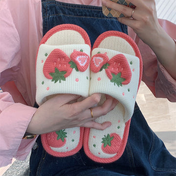 Milky Strawberry Slippers