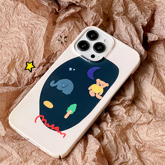 Cute Hand-Painted Bear illustration iPhone Case