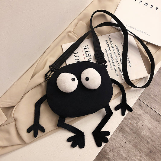 Cute Big Eyes Dust Shape Crossbody Purse