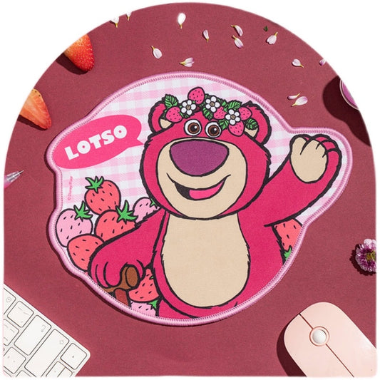 Kawaii Cute Pink Strawberry Bear Mouse Pad