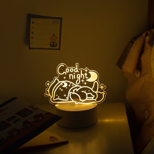 Kawaii Cartoon Duckling LED Night Light