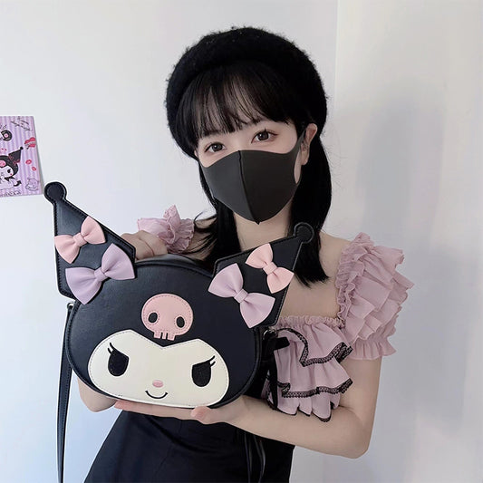 Kawaii Black Sanrio Kuromi Crossbody Bag