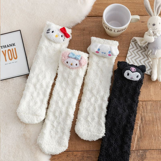 Kawaii Cinnamoroll Plush Mid-tube Socks