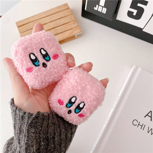 Kawaii Pink Kirby Plush Airpods Case