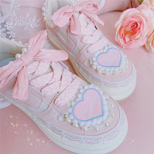 Pink Love Cookie Sneakers