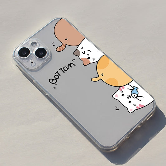 Kawaii Cute Cartoon Cat iPhone Case