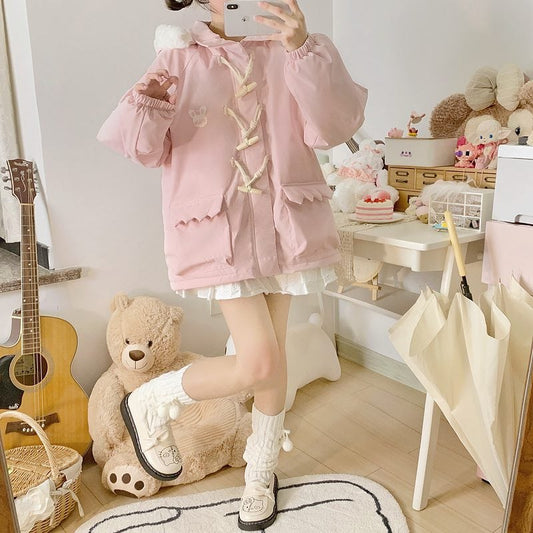 Kawaii Pink Hooded Jacket