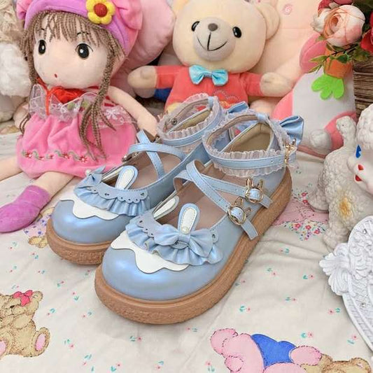 Cute Bunny Flat Lolita Shoes