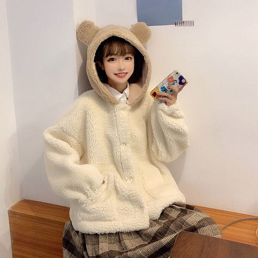 Kawaii Loose Cute Bear Hoodie