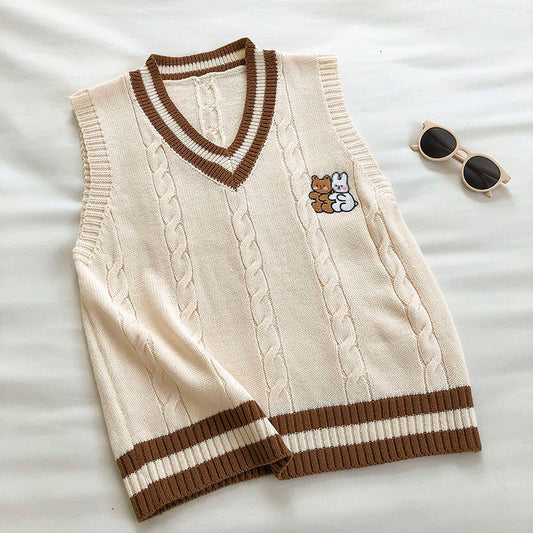 Kawaii Cute Bear Pullover Vest