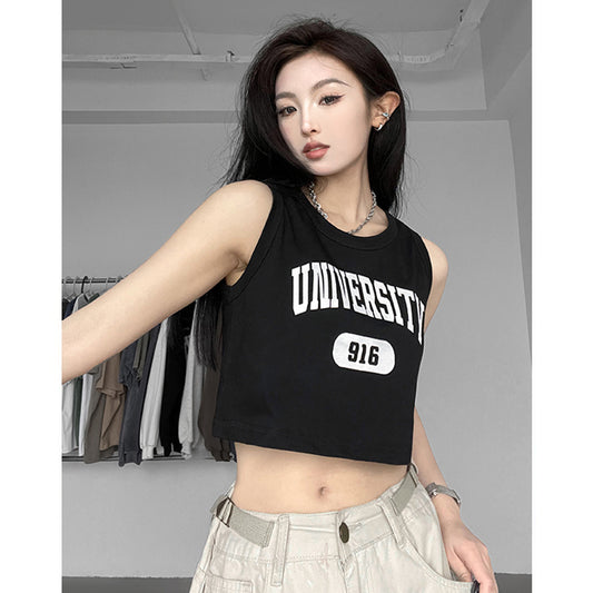 Summer Korean Style Black Short Vest