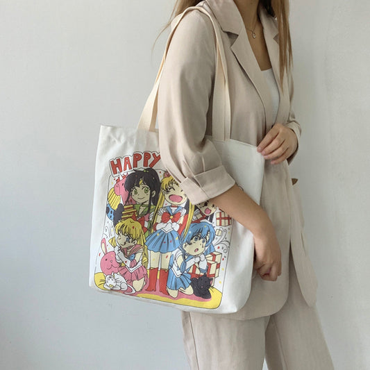 Japanese Cartoon Anime Canvas Bag