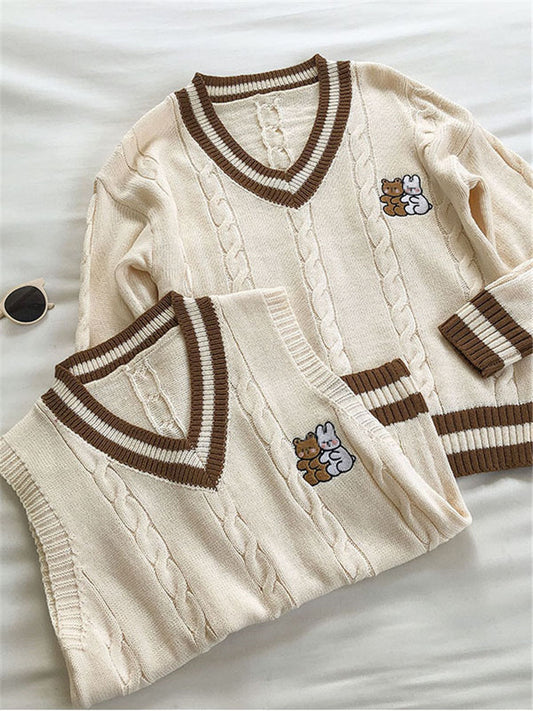 Kawaii Cute Bear Pullover Vest